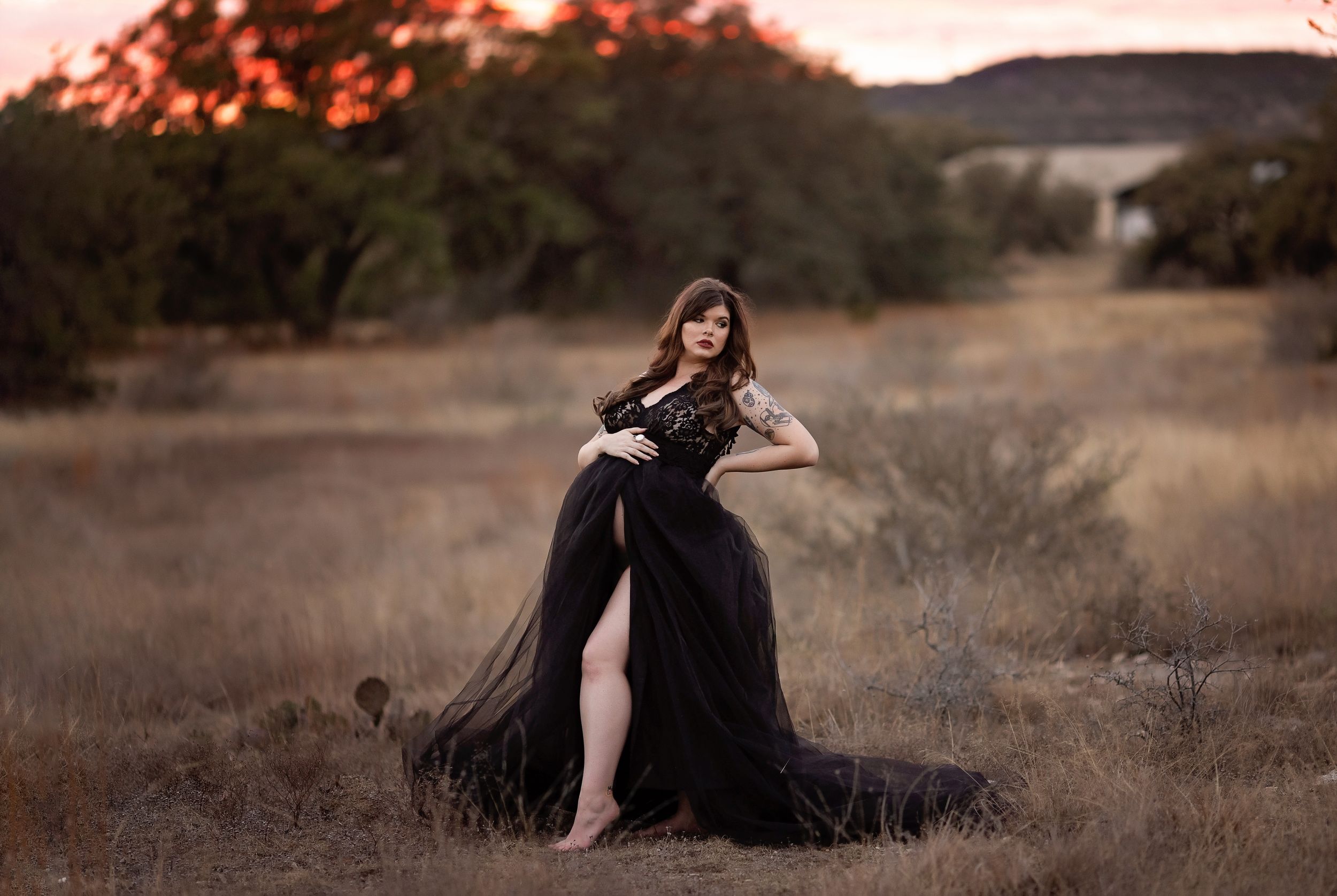 san antonio sunset maternity session