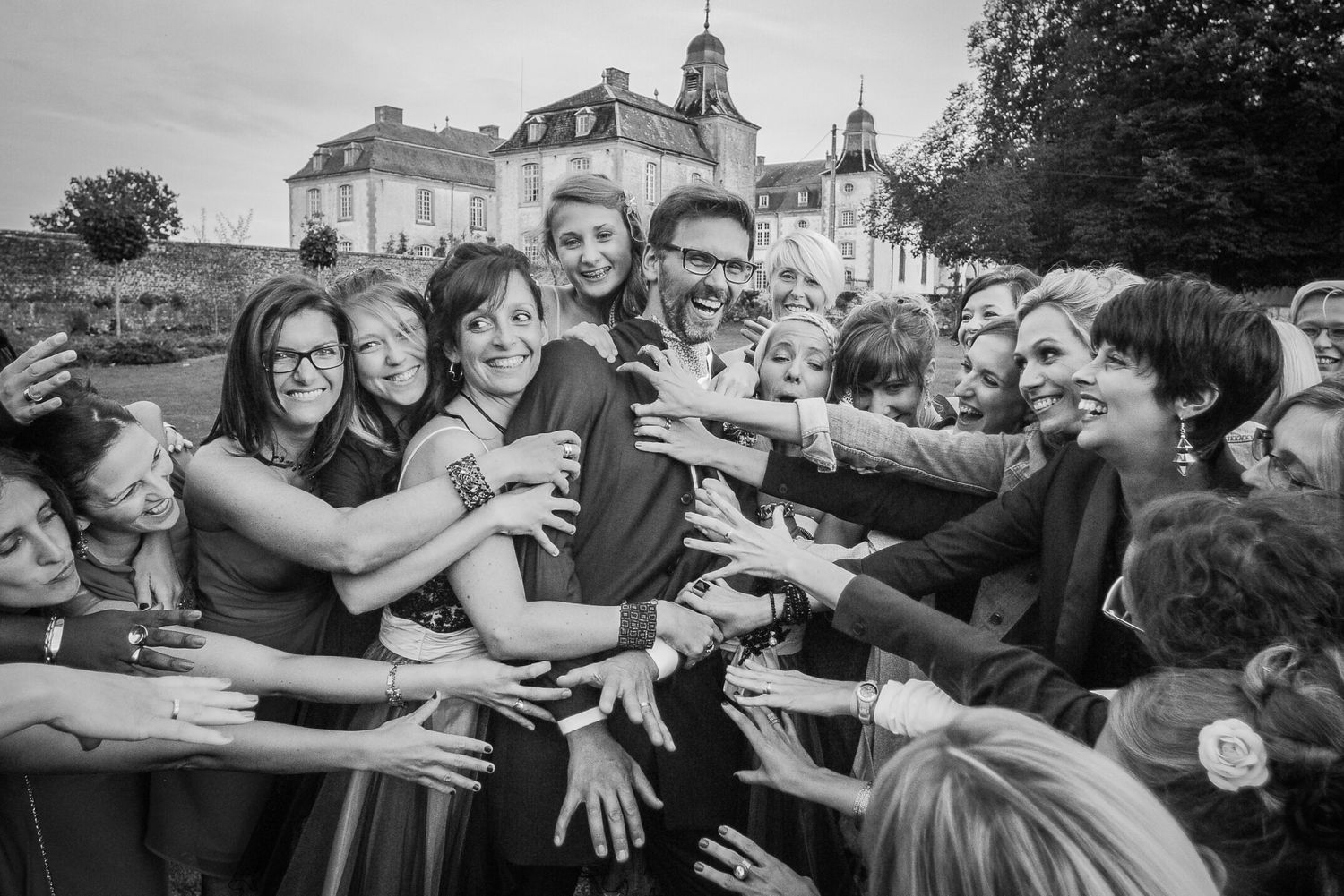 Les photos de groupe au Château de Deulin