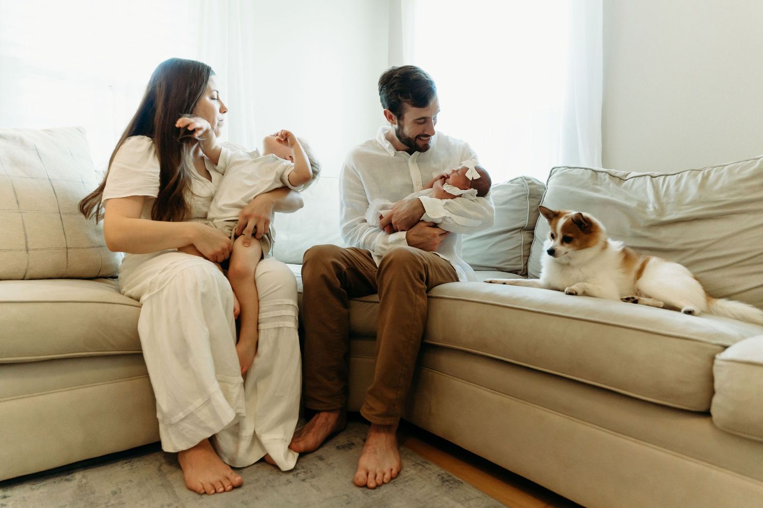 newborn, family session, lifestyle session, nursery, baby pictures, documentary, home session, dog, un-posed, natural