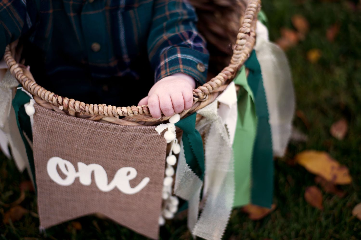 first birthday; one banner; little hands; basket