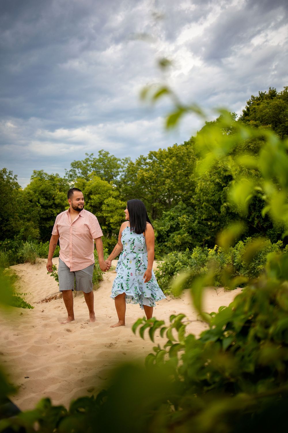 Engagement  Chicago Photographer Sandra Rodriguez Photography  chicago parks  indiana dunes beach session