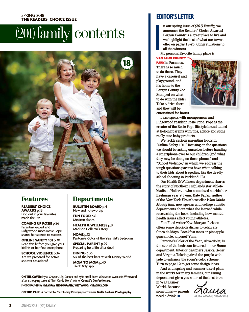 Nj Best Family Photographer winner in 201 Family Magazine