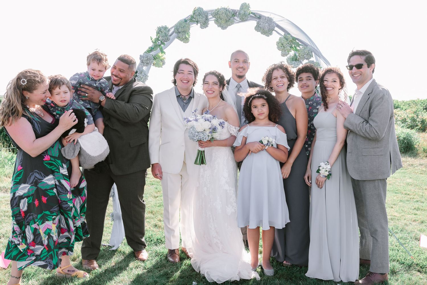 Group photos at Melodie & Kevin's Wedding at Cape Cod, MA