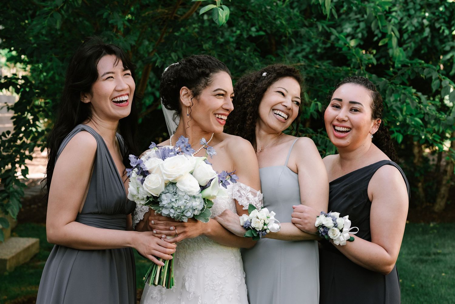 Bridal Party at Melodie & Kevin Wedding Ceremony in Cape Cod, MA.