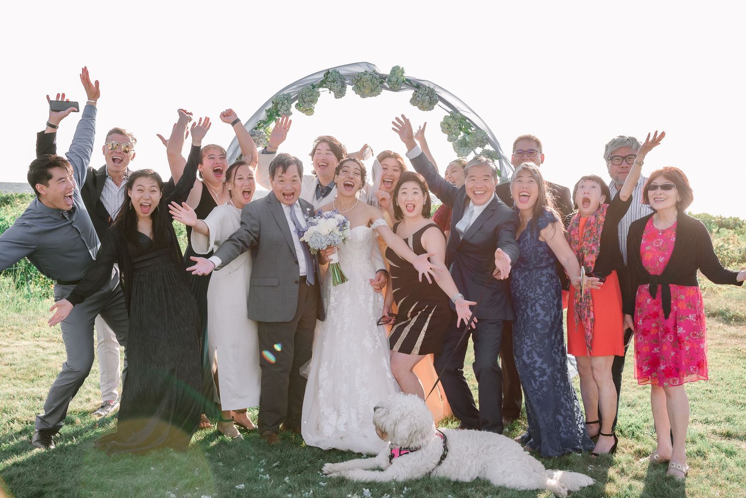 Group photos at Melodie & Kevin's Wedding at Cape Cod, MA