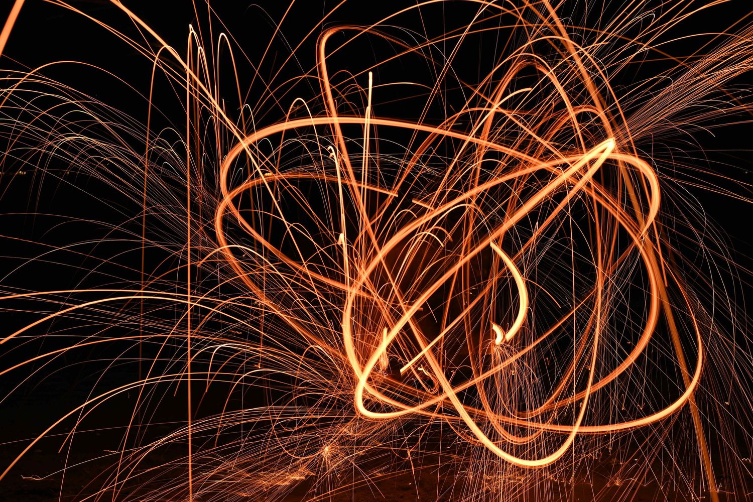 Abstract Long Exposure Image of Fire
