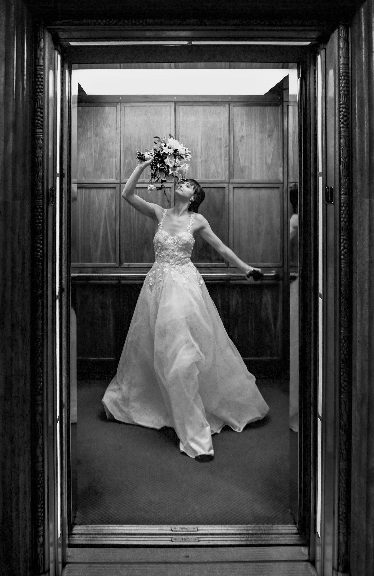 Black and White Bridal Photo by Greater Rochester Photographer, Natalie Fox, from Natalie Fox Photography in The Metropo