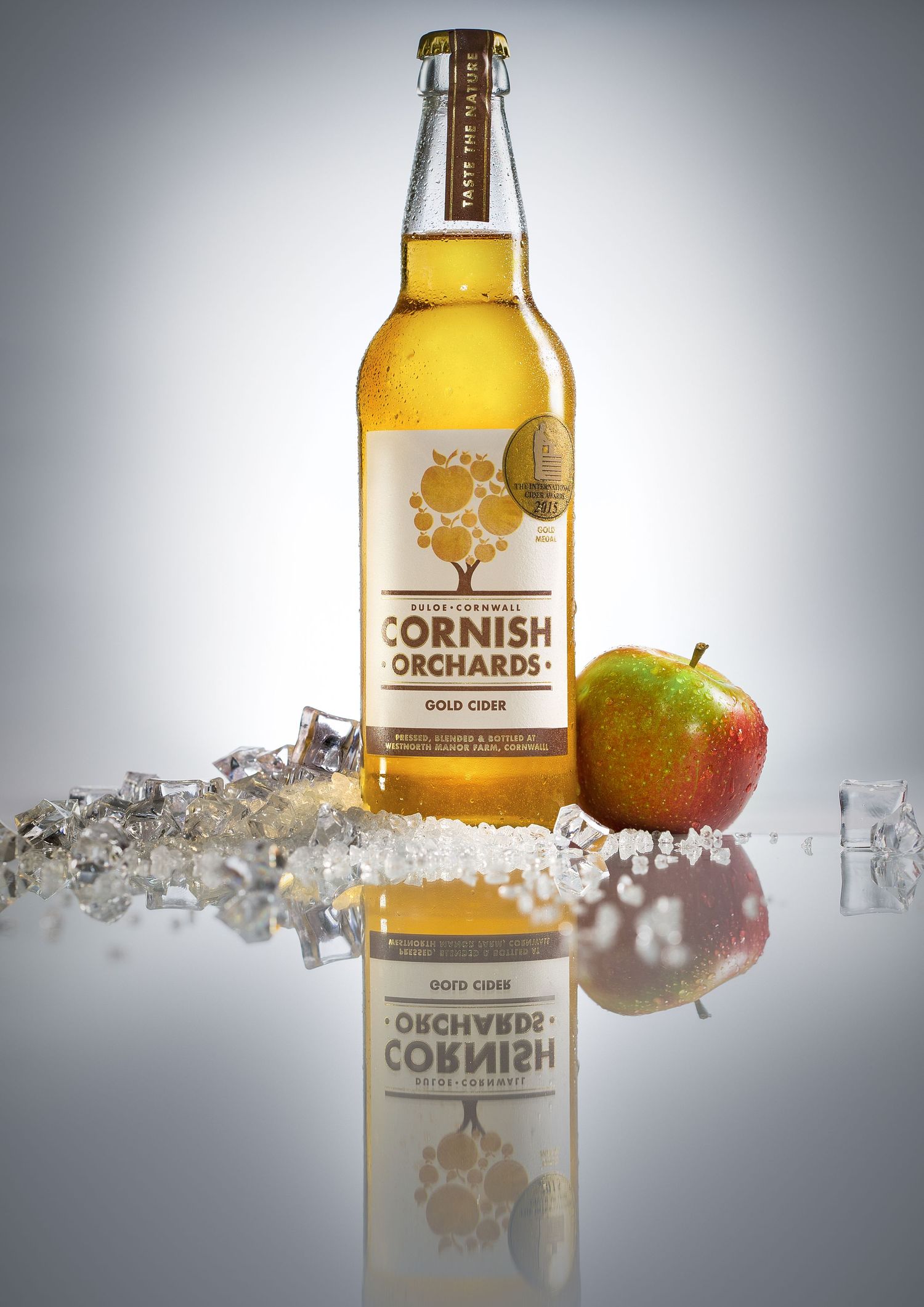 Bottle Photography - cider - apple ice fresh crisp - Cornish Orchards - Alexander Malric-Smith Photography