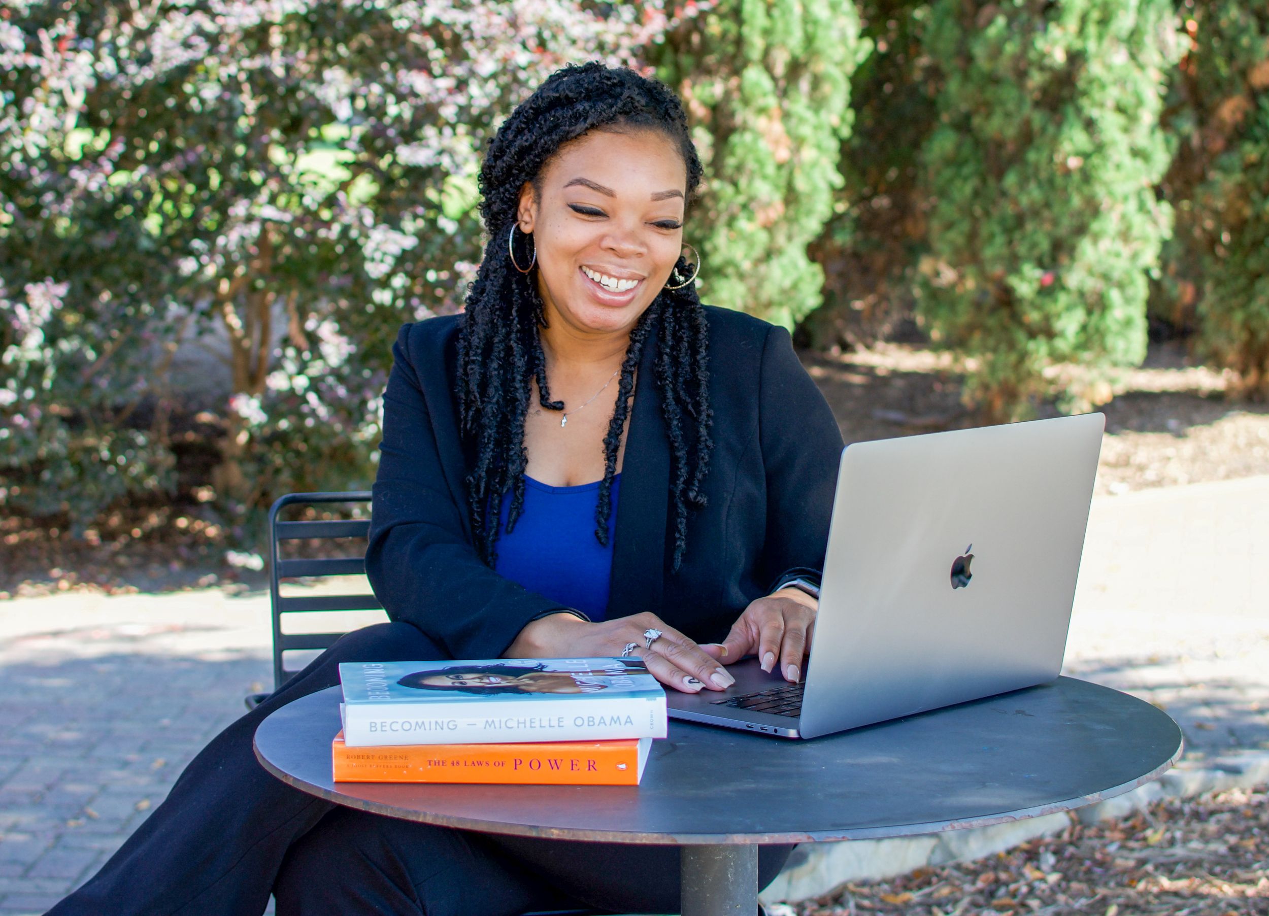 Professional Headshots with MacBook at Midtown Park