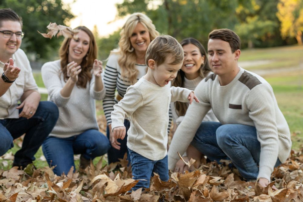 Family photography session Southern California with grown children and grandchild
