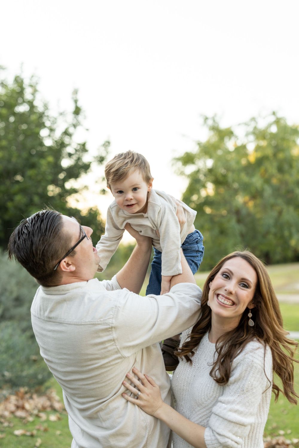 Family photography session Southern California with grown children and grandchild