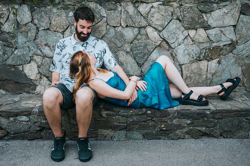 engagement couple photoshoot photo session in Tibidabo Barcelona