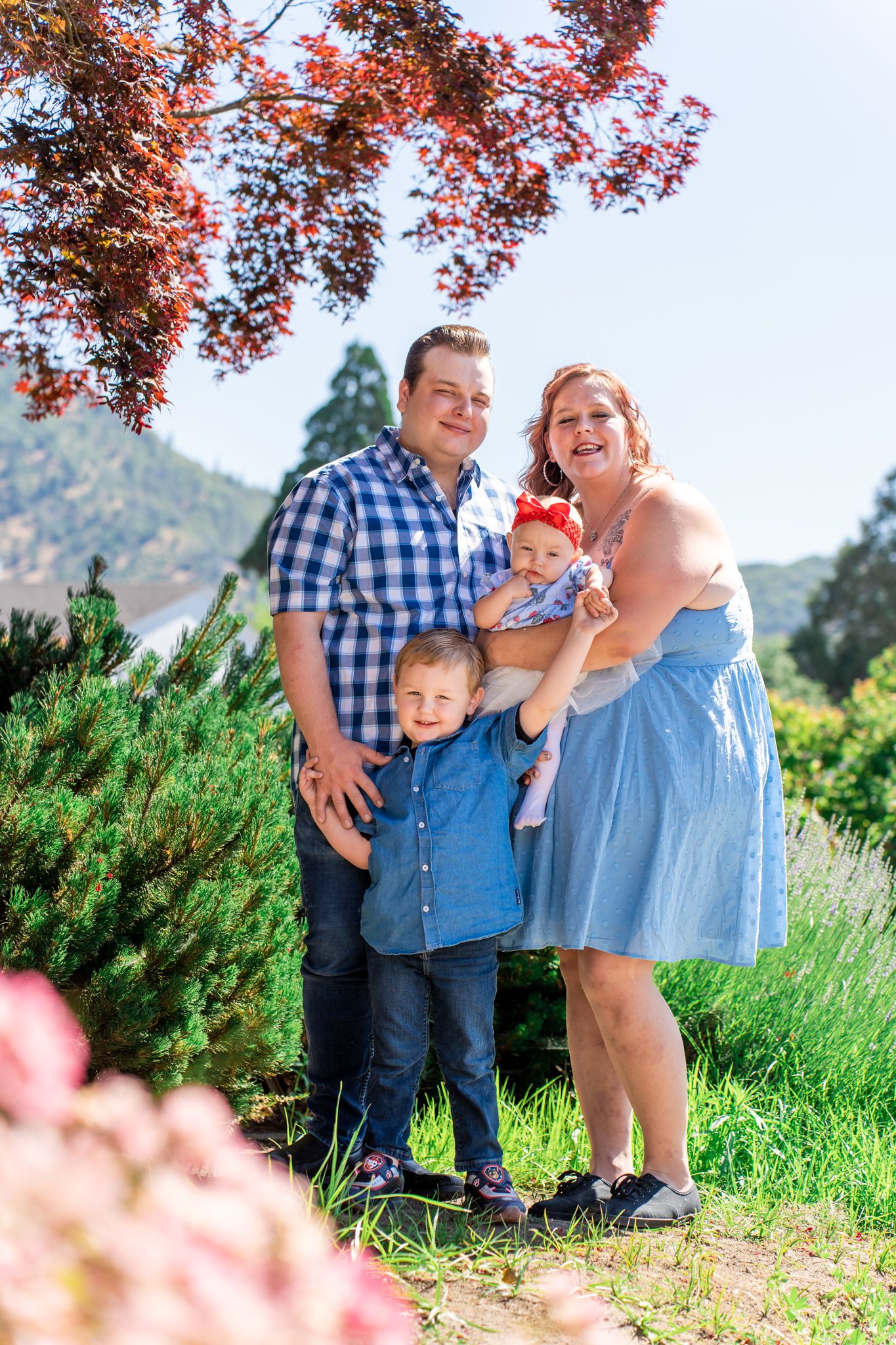 family of 4 portrait