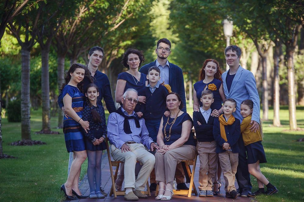 family, big, parents, family portrait,