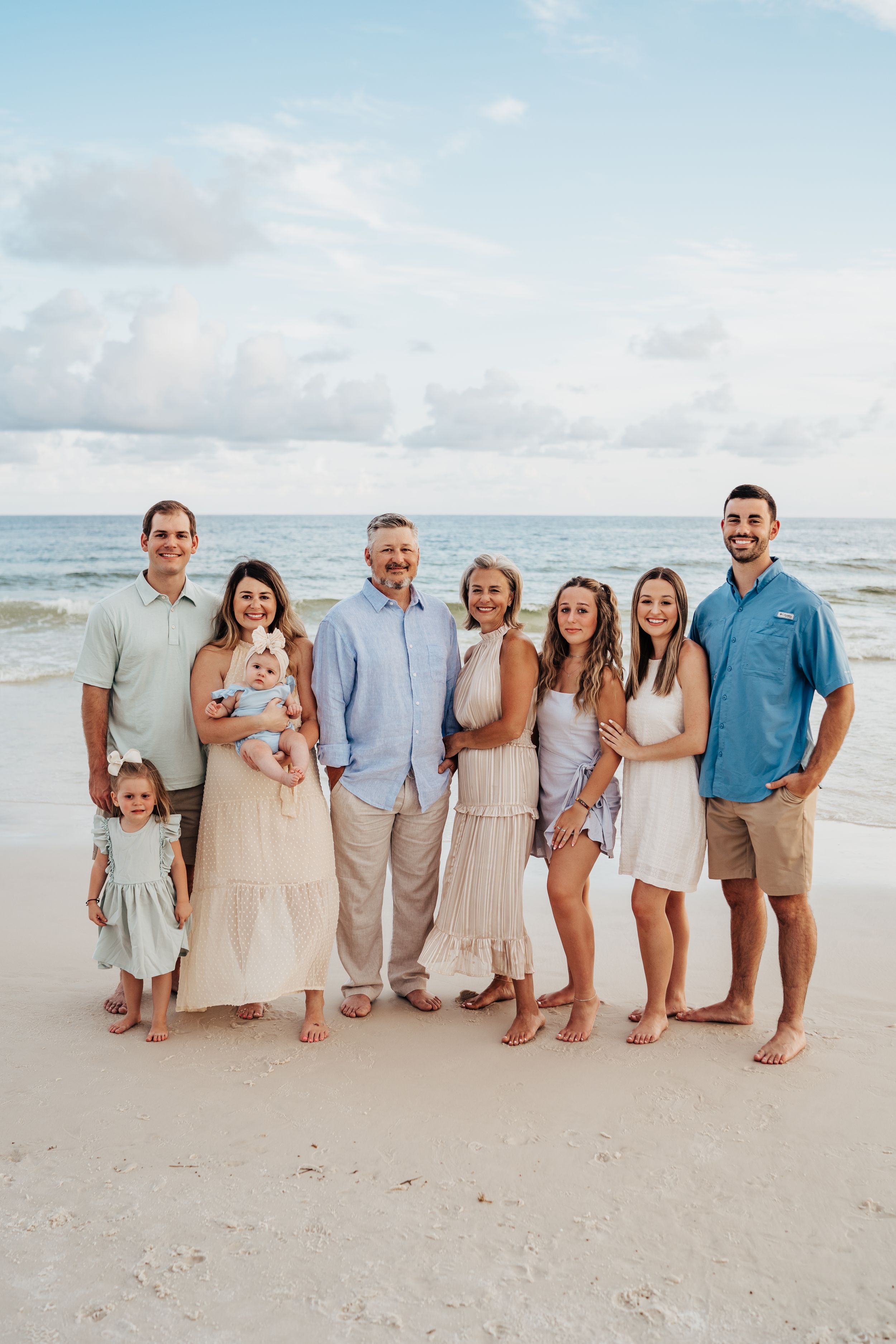 Extended Multi-Generational Family Beach Photo Session Rosemary Beach Florida