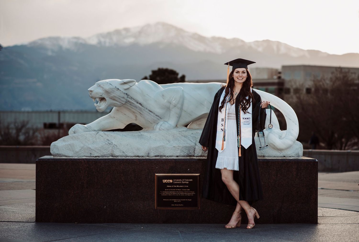UCCS graduation portrait, Colorado Springs Colorado
