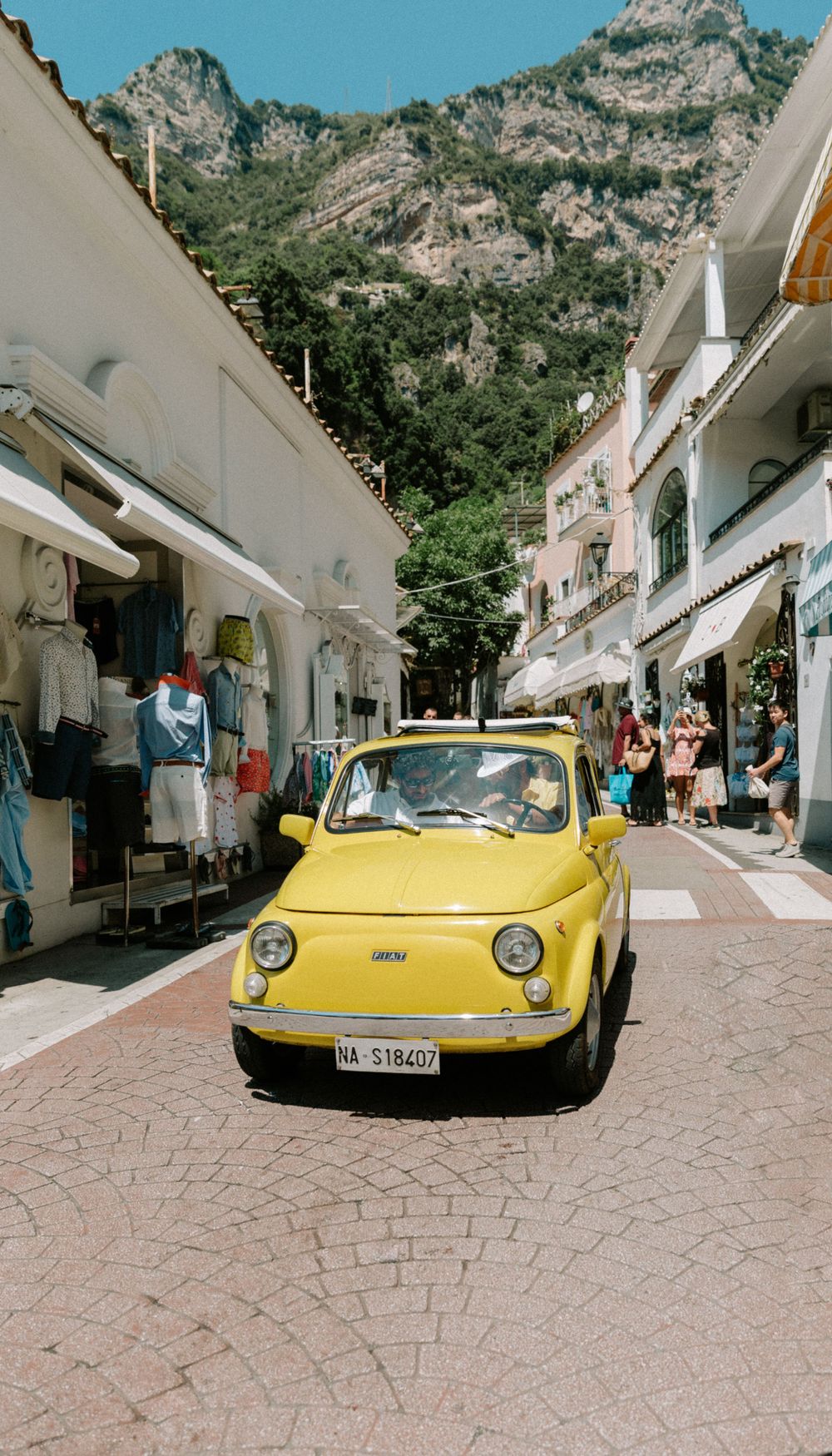 Vintage car in Sorrento, Italy