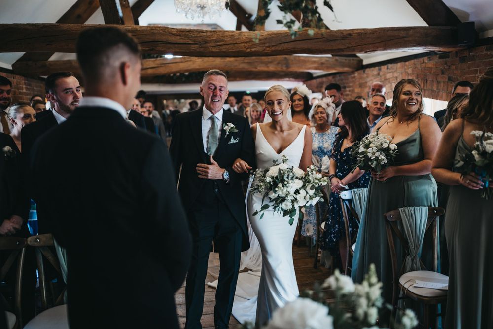 The wedding ceremony at Swancar