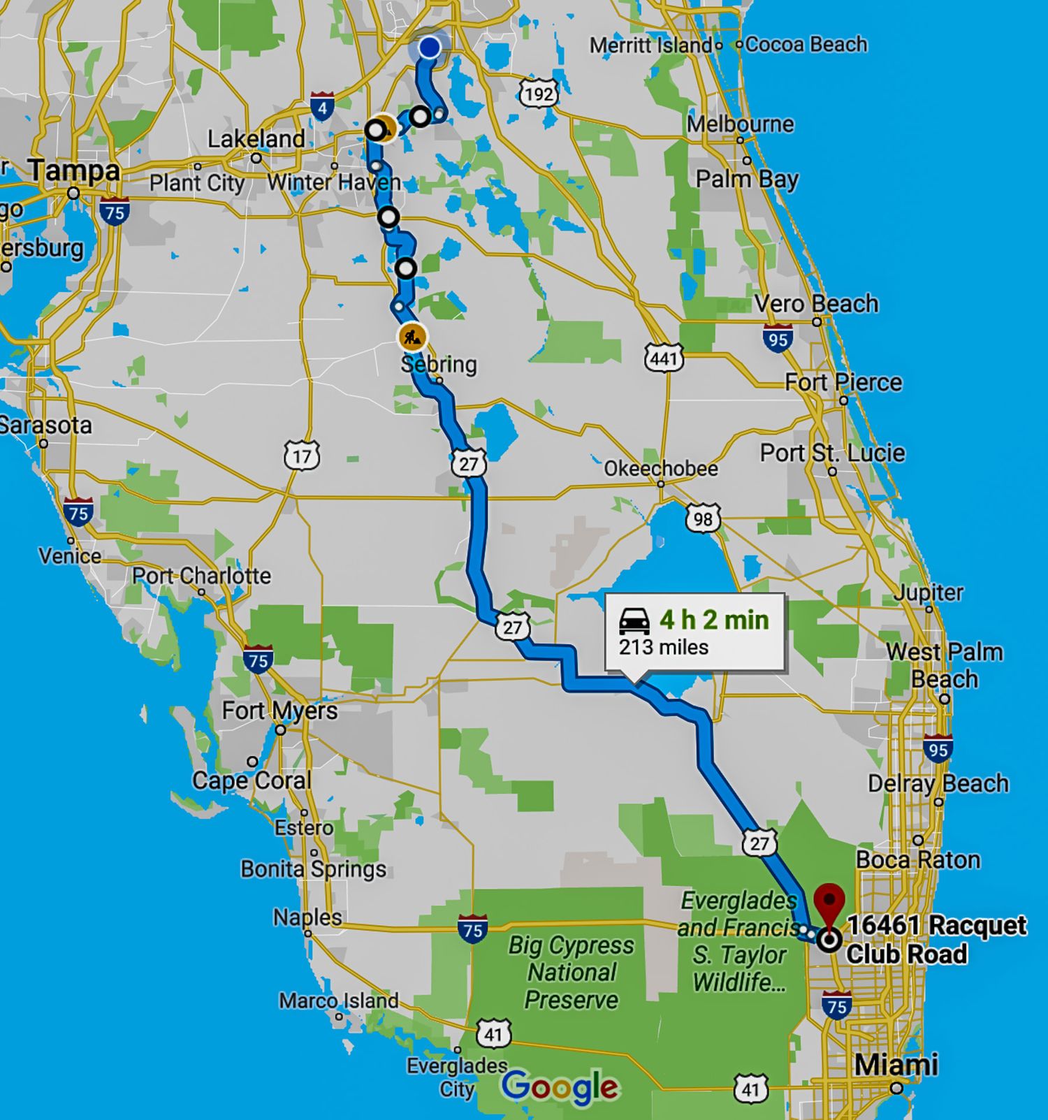 Kissimmee, FL to Weston, FL