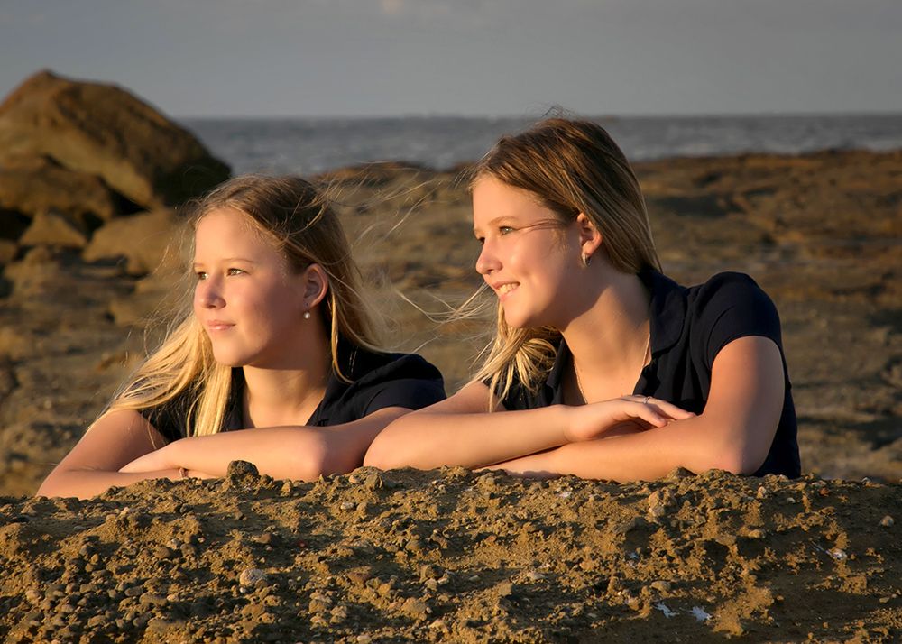 Identical twins portrait photos Norah Head NSW