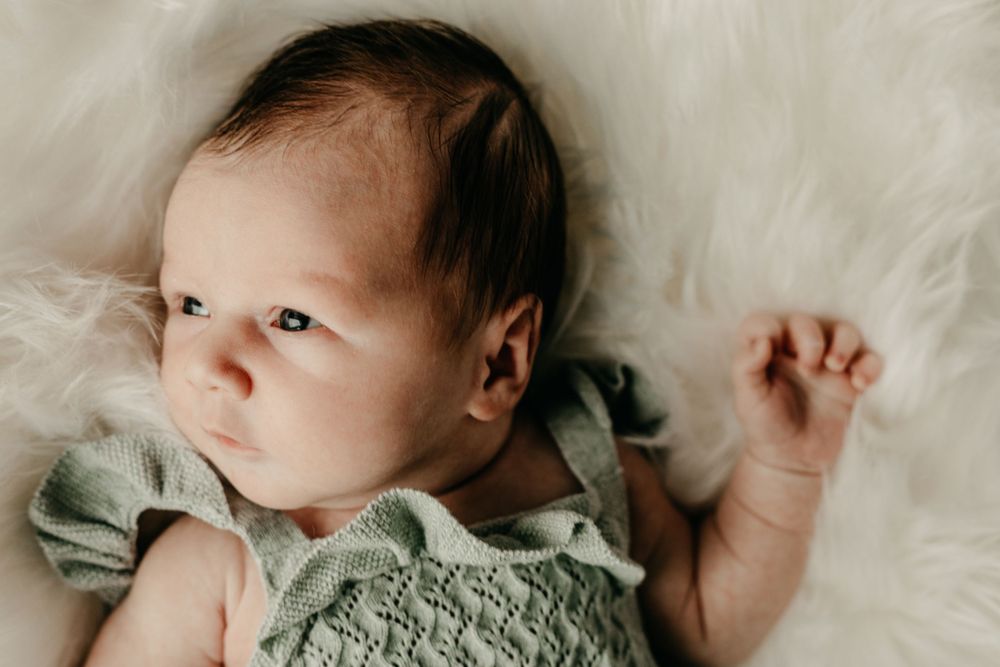 Newborn baby green