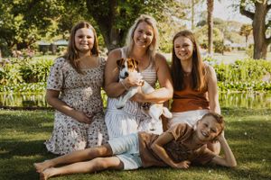 cute family photoshoot with pets