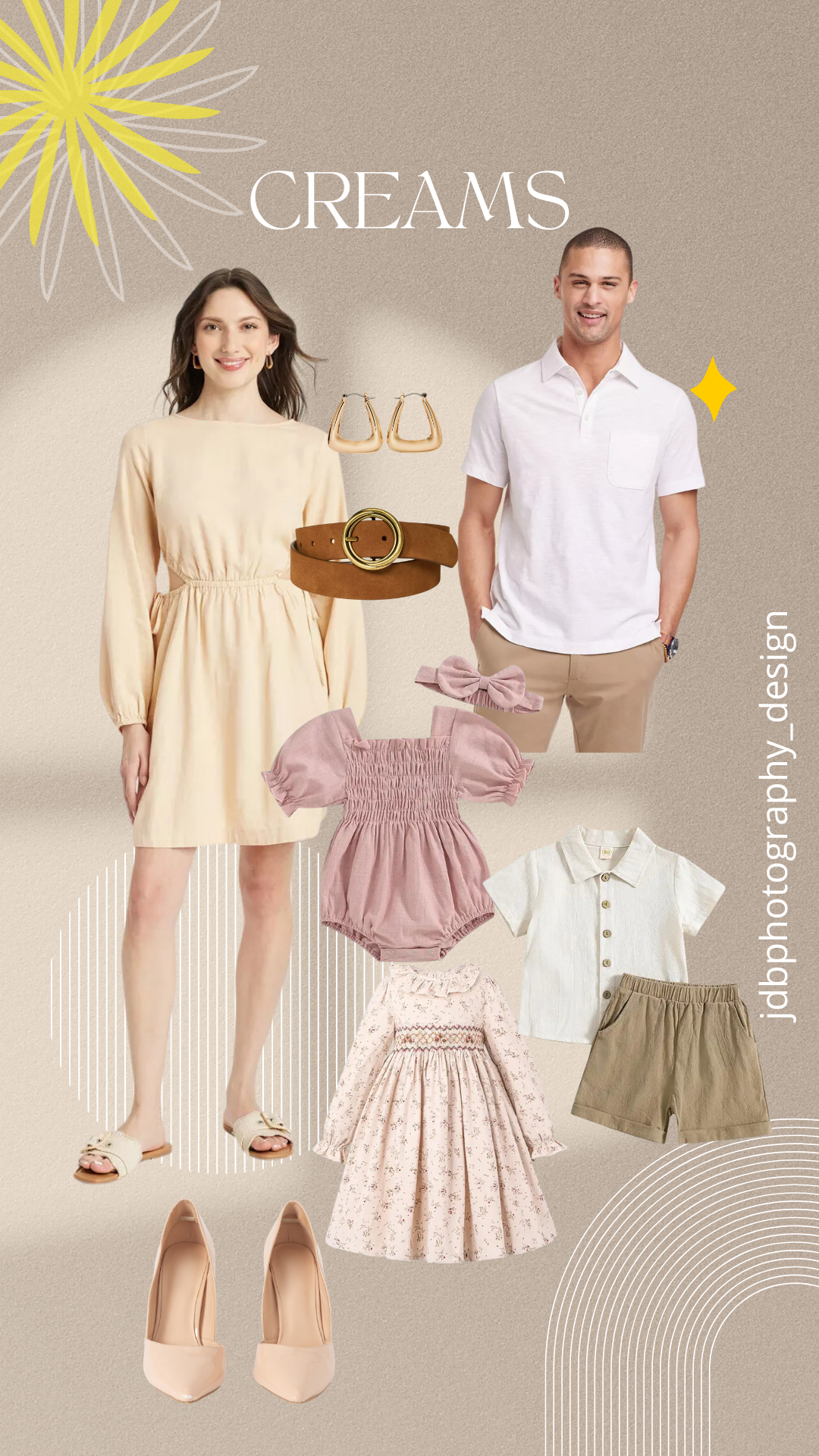 spring photo session style guide creams