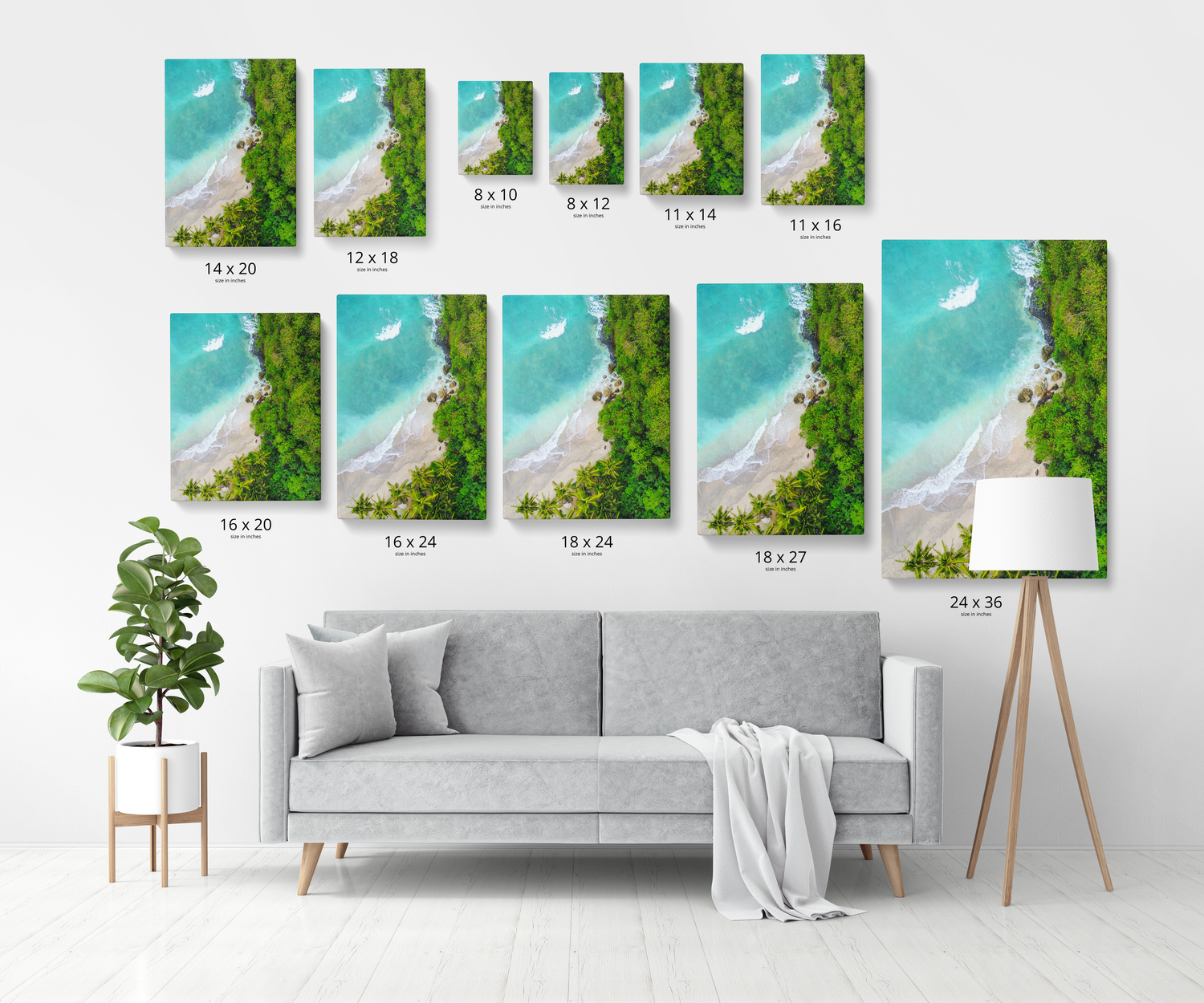 Freestyle Aerials Vertical Print Size Chart
