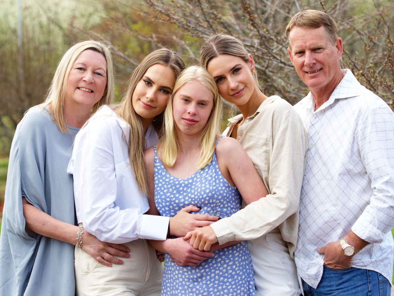 spring family portrait on the grounds of the core cider house perth wa