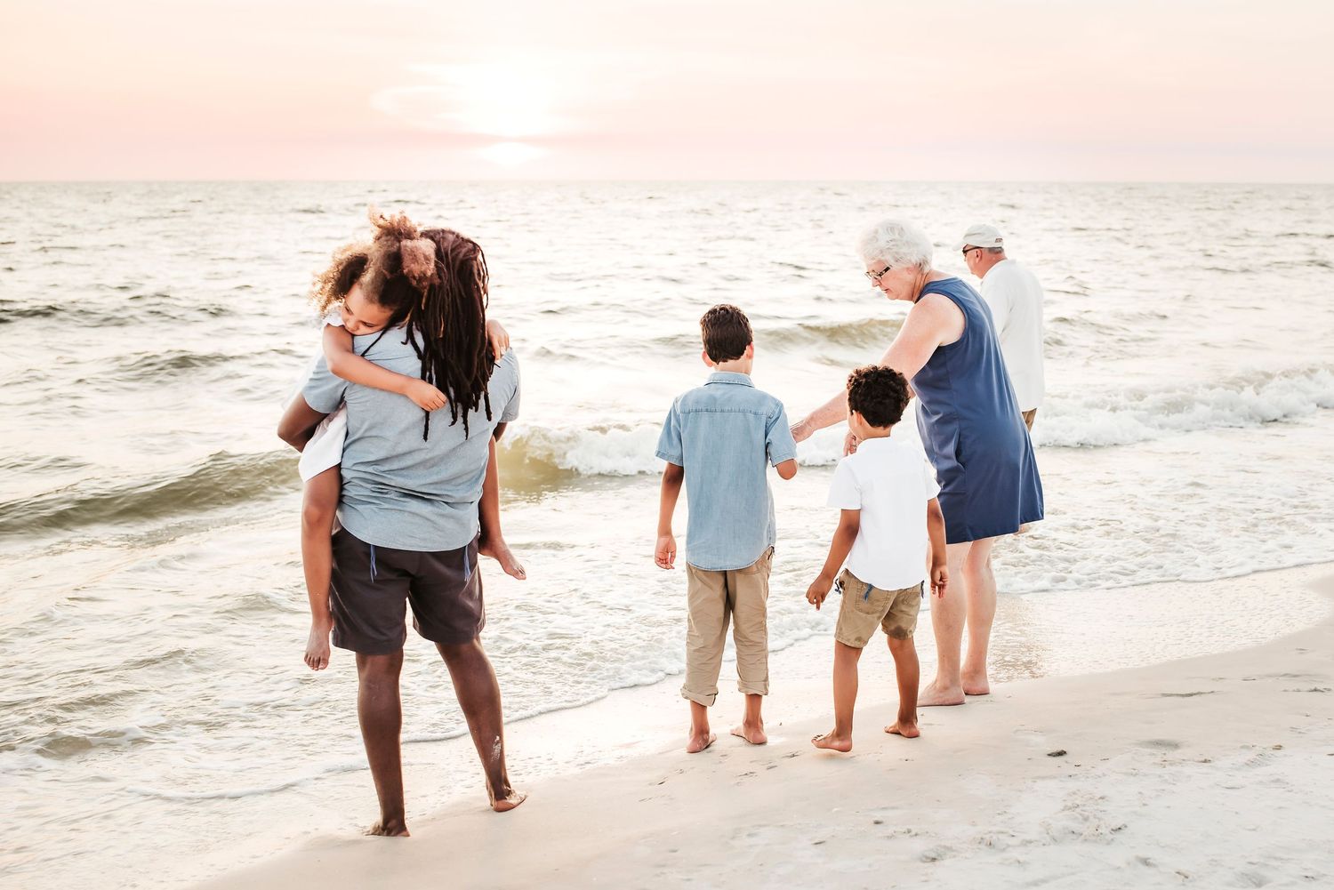 beautiful family photography at the beach