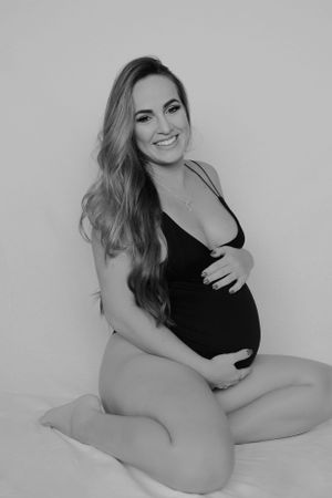 Intimate black and white portrait series with natural poses.