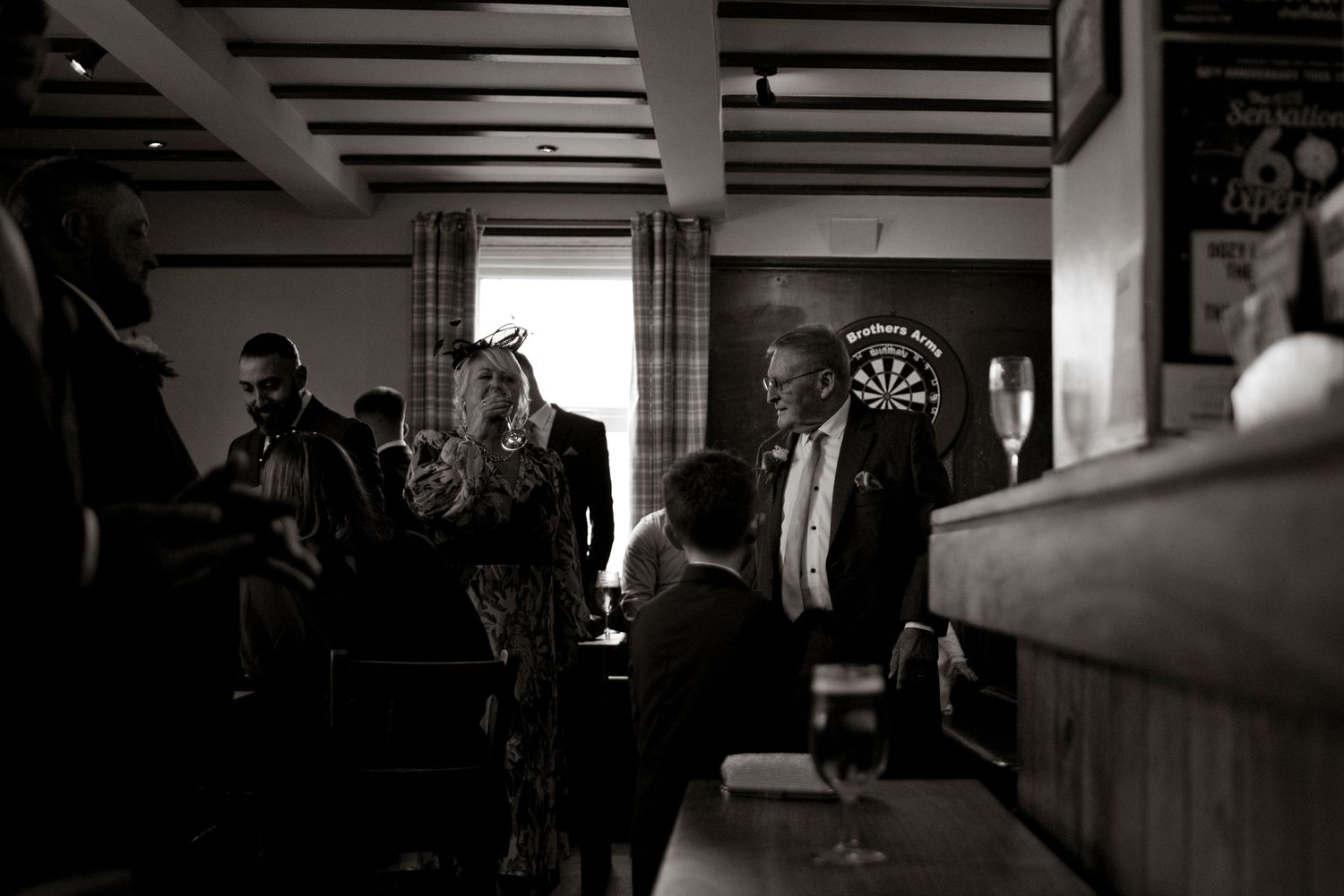 a pub full of family, Sheffield wedding