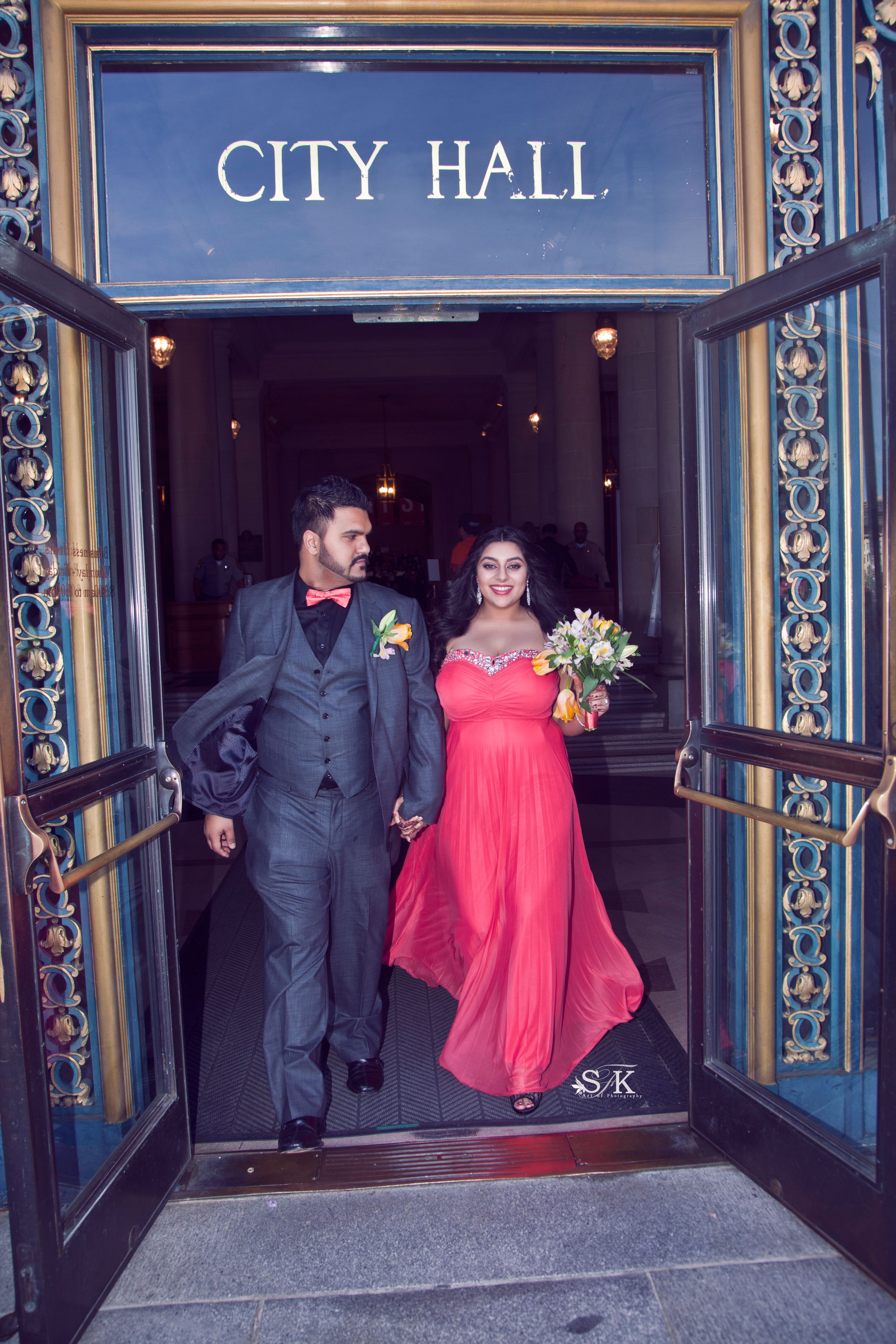 City Hall wedding day