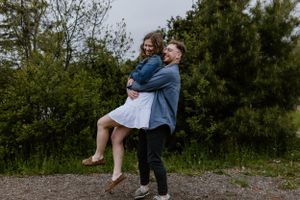 Engagement session at Wrights Creek South Nature Trail in Charlottetown, PEI
