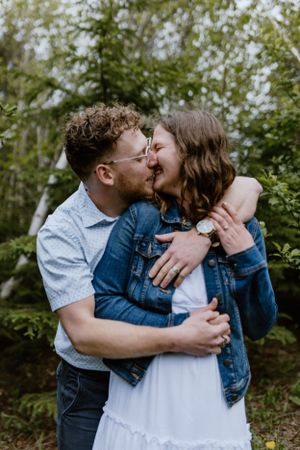 Engagement session at Wrights Creek South Nature Trail in Charlottetown, PEI