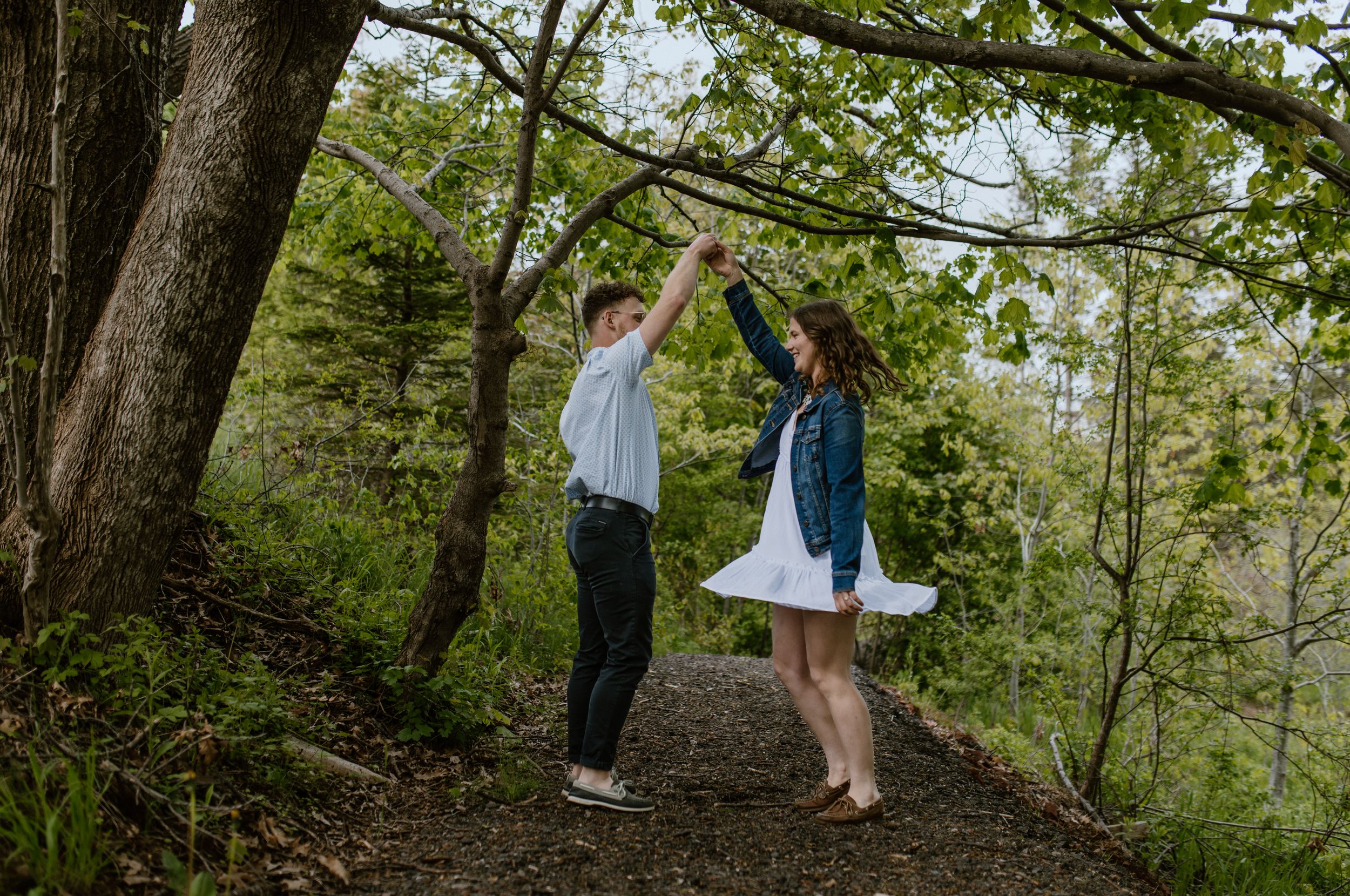 Engagement session at Wrights Creek South Nature Trail in Charlottetown, PEI