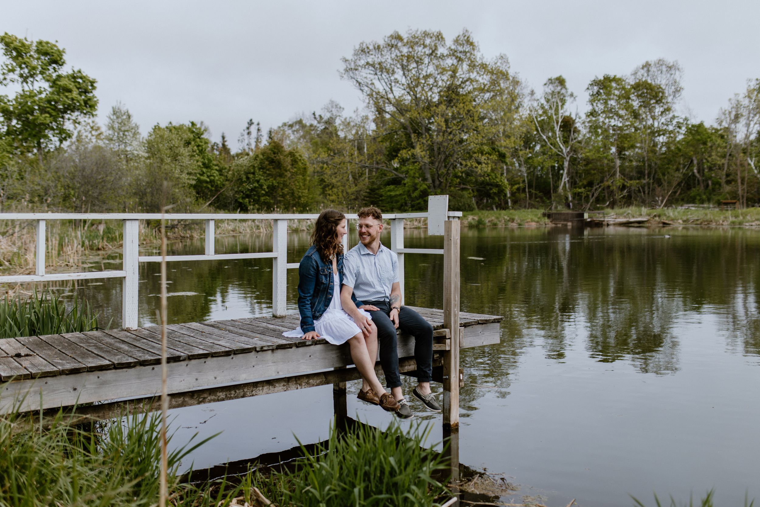 Engagement session at Wrights Creek South Nature Trail in Charlottetown, PEI