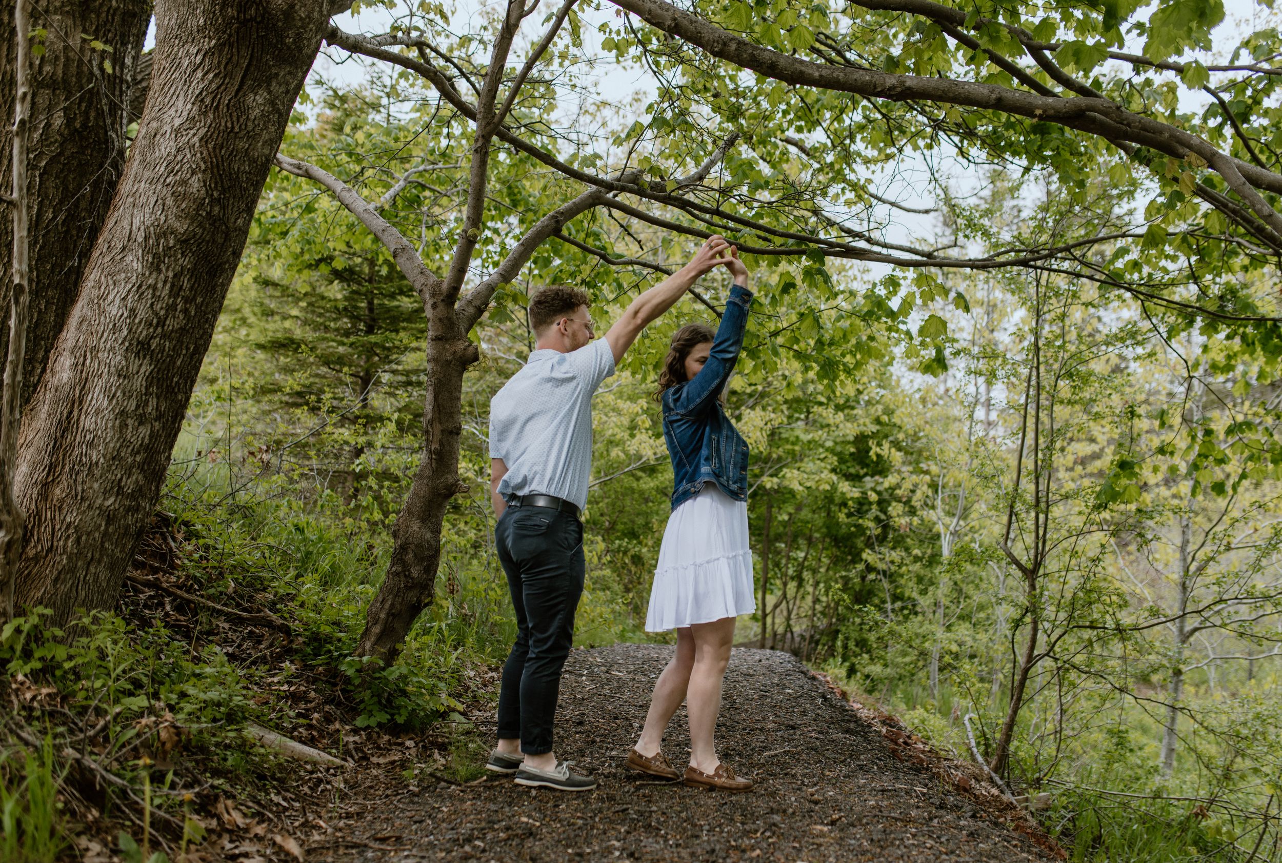 Engagement session at Wrights Creek South Nature Trail in Charlottetown, PEI