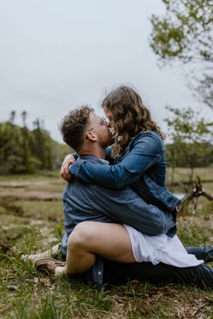 Engagement session at Wrights Creek South Nature Trail in Charlottetown, PEI