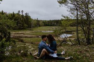 Engagement session at Wrights Creek South Nature Trail in Charlottetown, PEI