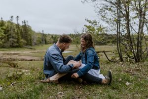 Engagement session at Wrights Creek South Nature Trail in Charlottetown, PEI
