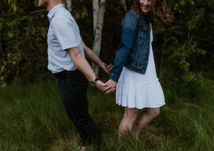 Engagement session at Wrights Creek South Nature Trail in Charlottetown, PEI