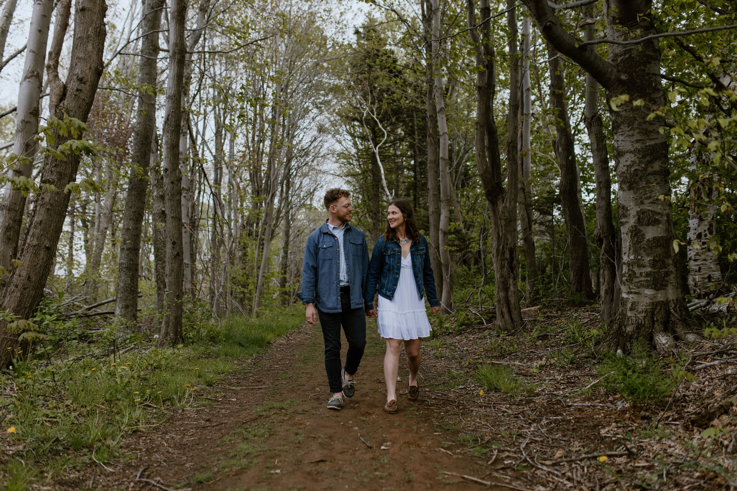 Engagement session at Wrights Creek South Nature Trail in Charlottetown, PEI