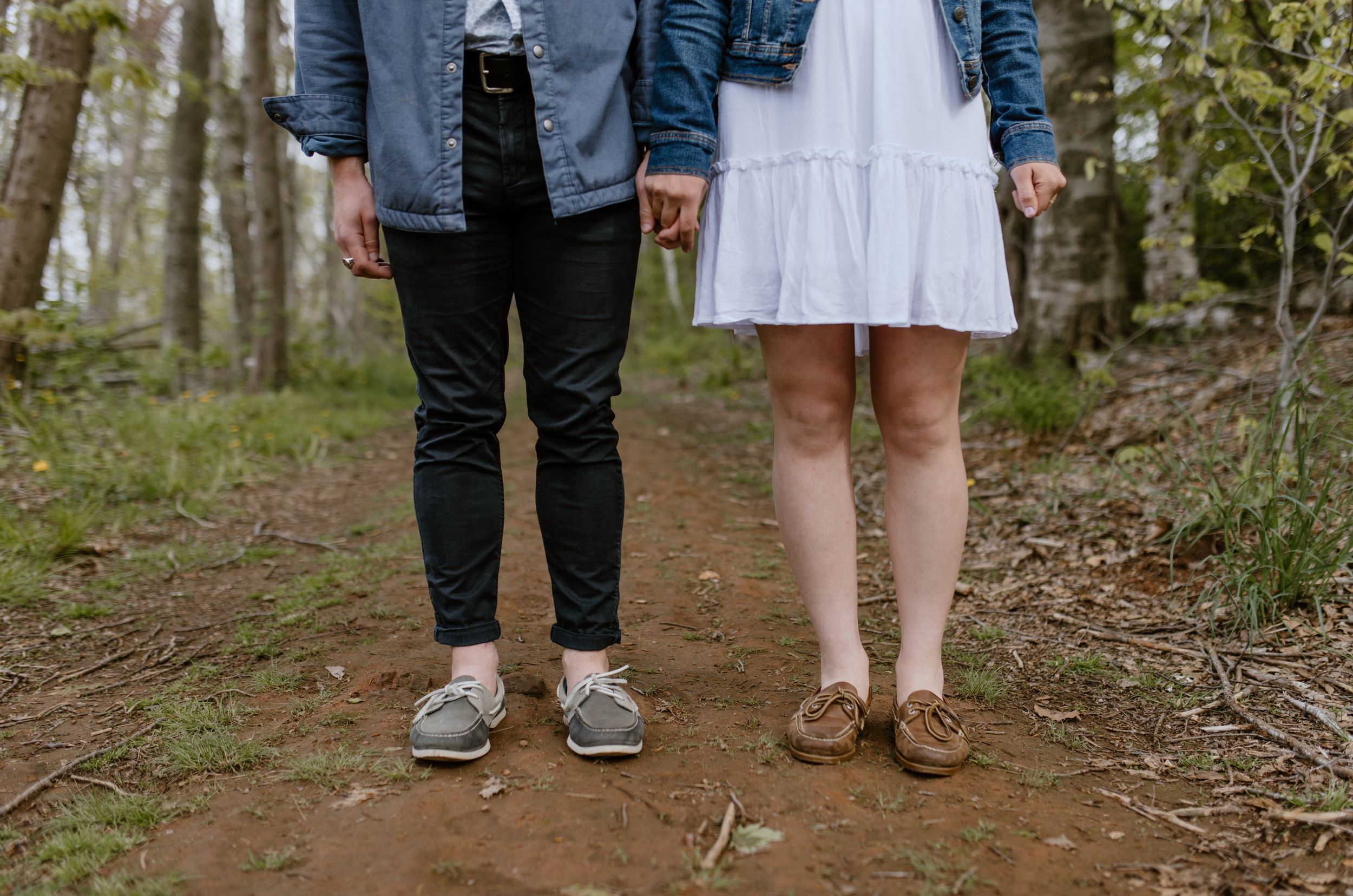 Engagement session at Wrights Creek South Nature Trail in Charlottetown, PEI