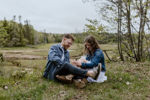 Engagement session at Wrights Creek South Nature Trail in Charlottetown, PEI