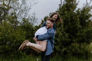 Engagement session at Wrights Creek South Nature Trail in Charlottetown, PEI