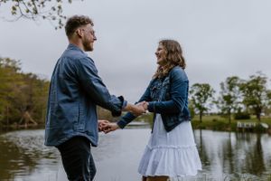 Engagement session at Wrights Creek South Nature Trail in Charlottetown, PEI