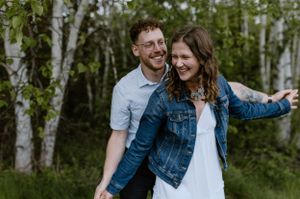 Engagement session at Wrights Creek South Nature Trail in Charlottetown, PEI