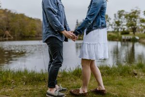 Engagement session at Wrights Creek South Nature Trail in Charlottetown, PEI