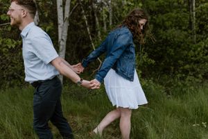 Engagement session at Wrights Creek South Nature Trail in Charlottetown, PEI